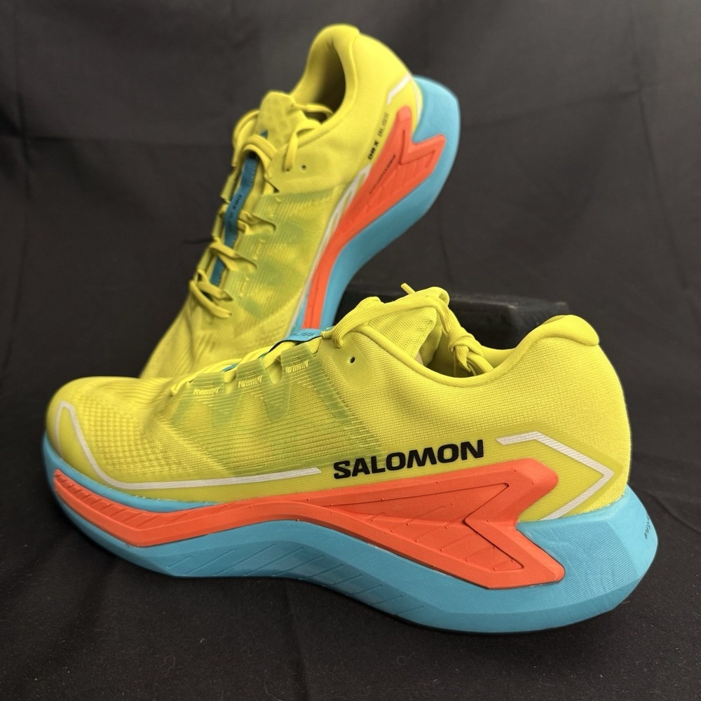 Salomon Men's Size 13 DRX Bliss Running Shoes Yellow Blue Athletic Sneakers